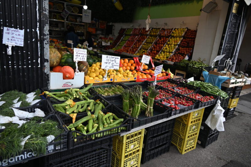 ローマの街中の野菜