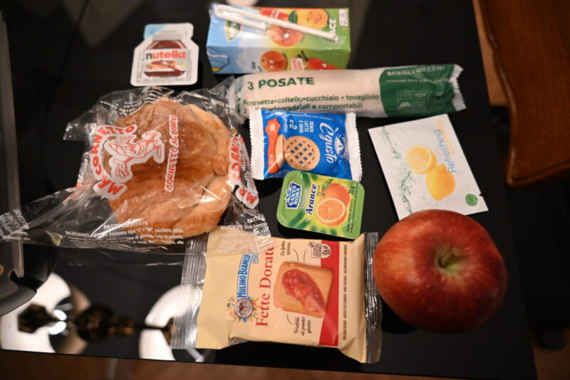 ローマの空港向かう直前の朝食