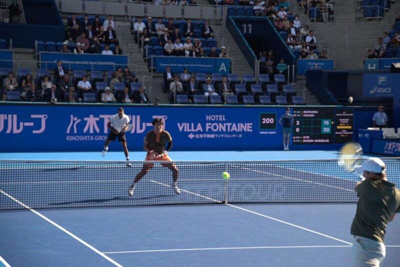ジャパンオープン2025ダブルス決勝ボパンナ選手サーブ