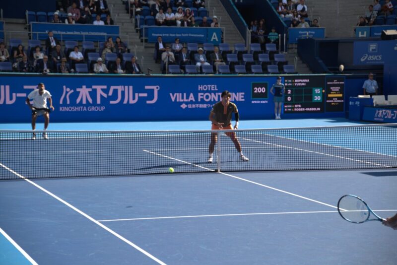 ジャパンオープン2025ダブルス決勝ボパンナ選手サーブ